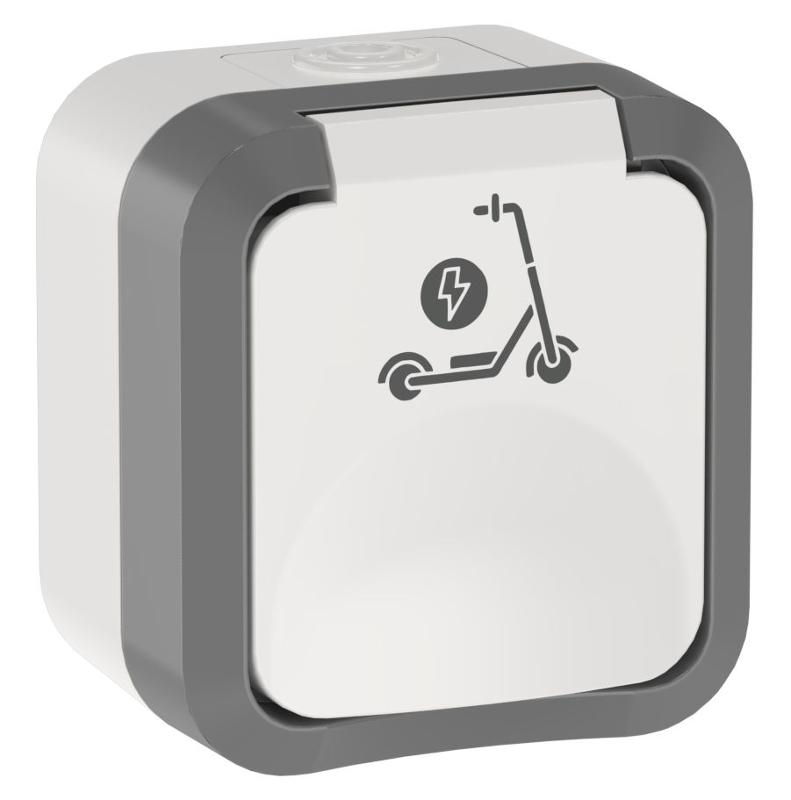 TORS Роз. 1-я с з/к кр с ик самок 16А IP55 TS321 сер-бел | TS-R110-16-55-K41 | IEK — IEK (ИЭК)