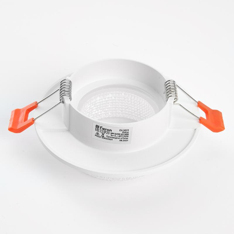 Светильник точечный встраиваемый декоративный DL3011 MR16 50W G5.3 "круг", белый | 41414 | Feron — миниатюра 3