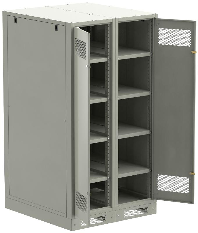ITK LINEA B Шкаф (пустой) 1700х900мм дверь двуст. мет. сер. | LB35-17H99-2M | ITK — фото 1 | Sento