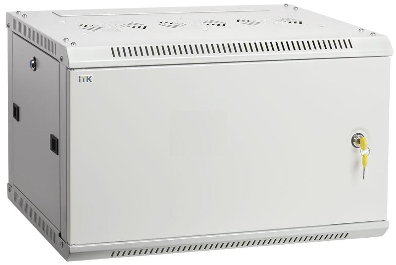 Шкаф LINEA W 6U 600x450 мм дверь металл, RAL7035 | LWR3-06U64-MF | ITK — миниатюра 2