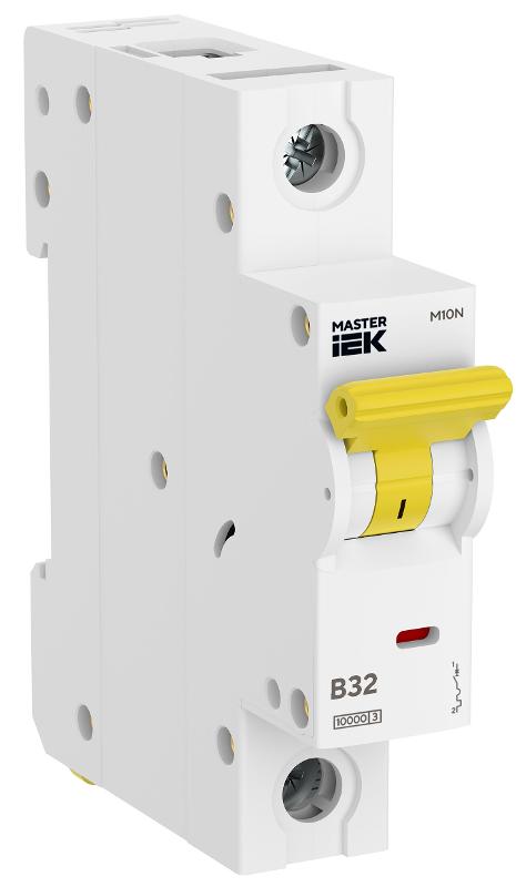 Выключатель автоматический M10N 1P B 32А MASTER | MI-M10N-1-B032 | IEK — IEK (ИЭК)
