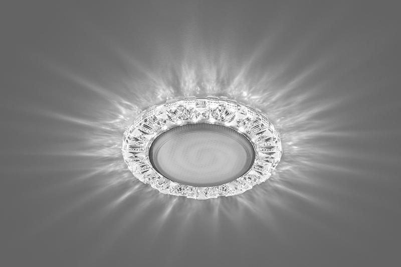 Светильник потолочный встраиваемый под лампу GX53 CD4023 20LED*2835 SMD 4000K, 15W GX53, без лампы, прозрачный, хром | 29476 | FERON — миниатюра 4