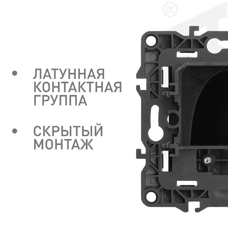 12-6003-12 ЭРА Вывод кабеля, Эра12, графит — миниатюра 3