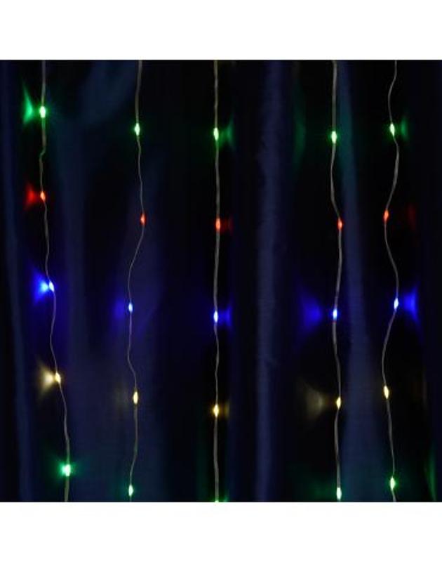 Гирлянда - занавес Водопад 230V 480 LED 3*3м, Мультиколор с контроллером, IP20 , сетевой шнур 3м в комплекте, CL27 | 48600 | FERON — фото 1 | Sento
