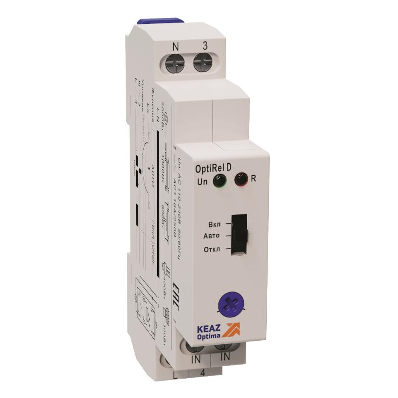 Реле лестничного освещения OptiRel D SSW-1-230A-1 с ручным управлением 16А 1СО 230АС | 357859 | КЭАЗ — КЭАЗ (Курский электроаппаратный завод)