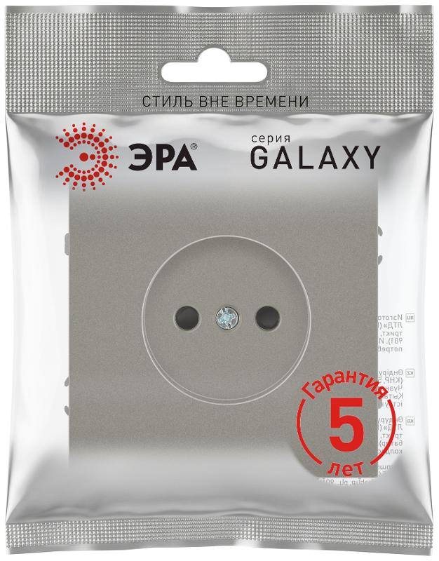 Розетка Galaxy 15-2106-07 без заземления 2P 16А-250В IP20 титан | Б0071695 | ЭРА — миниатюра 2