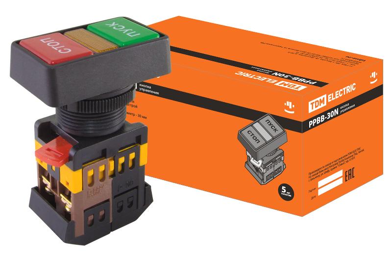 Кнопка РPВВ-30N "Пуск-Стоп" d30мм неон/230В 1з+1р  | SQ0704-0027 | TDM — TDM ELECTRIC