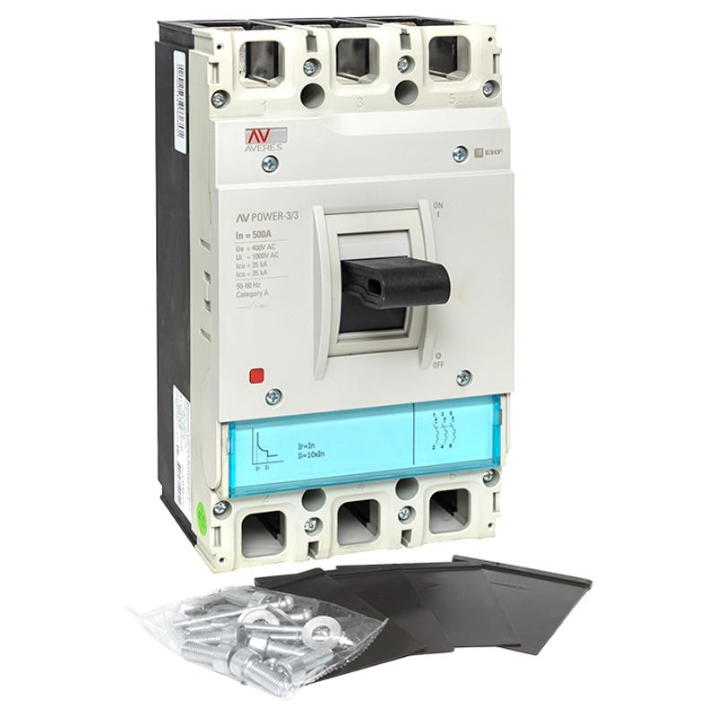 Выключатель автоматический AV POWER-3/3 500А 35kA TR | mccb-33-500-TR-av | EKF — миниатюра 2