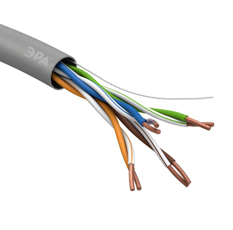 ЭРА Кабель витая пара U/UTP 4x2x24 AWG Cat5e CU PVC 305м | Б0044429 | ЭРА — миниатюра 3