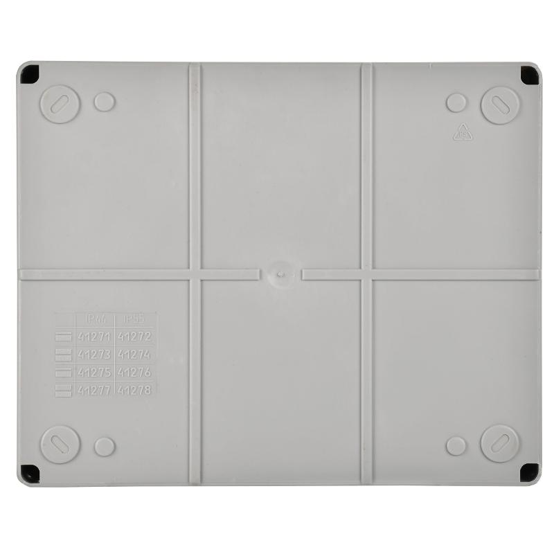 Коробка распределительная КМ4134 для о/п 240х195х90 мм IP55 (RAL7035, монт. плата, кабельные вводы 5 шт) | UKO10-240-195-090-K53-55 | IEK — миниатюра 5