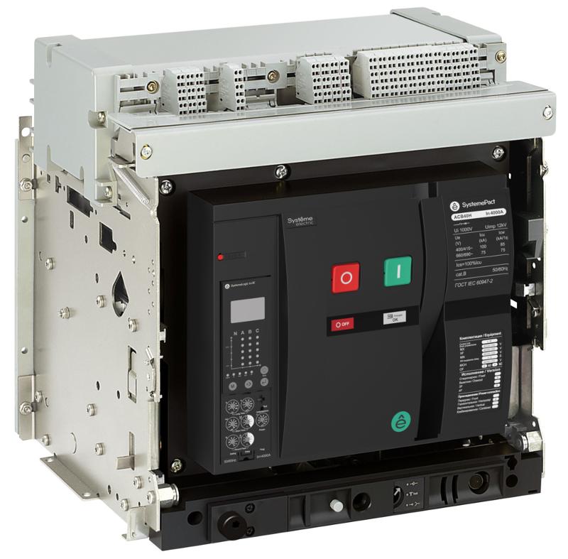ВОЗДУШНЫЙ АВТ.ВЫКЛ.SYSTEMEPACT ACB 08H 3P 6.0E ВЫК,ГП MCH+MX+XF AC230V | SPA40H083DHNN58ERU | SE — фото 1 | Sento