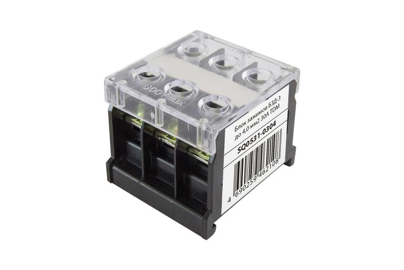 Блок зажимов БЗД-3 до 4,0 мм2 30A | SQ0531-0304 | TDM — TDM ELECTRIC