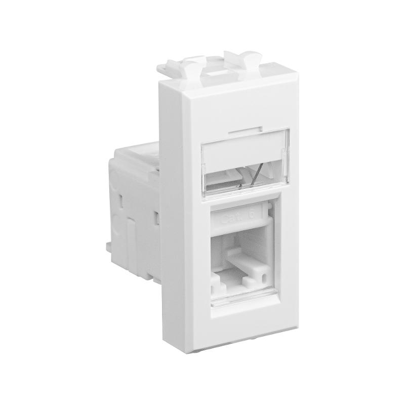 Компьютерная розетка "Белое облако" "Avanti" RJ-45 модульная, кат. 6, 1 мод | 4400291 | DKC — миниатюра 5