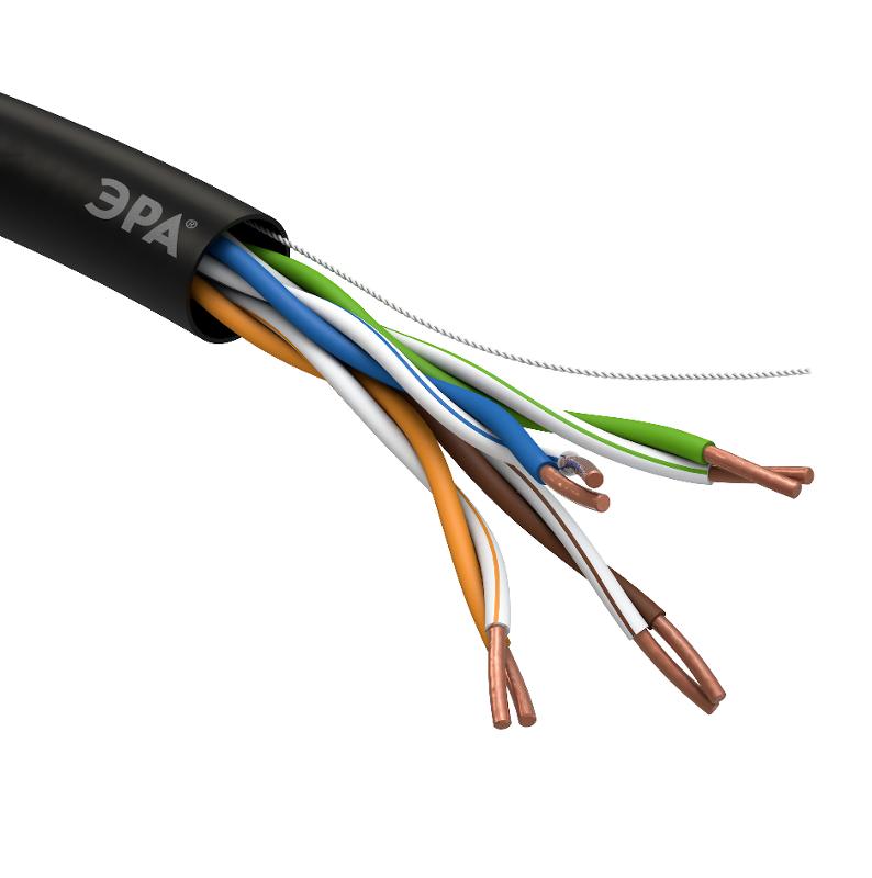 ЭРА Кабель витая пара U/UTP 4x2x24AWG Cat5e CU PE OUTDOOR 305м SIMPLE | Б0044427 | ЭРА — миниатюра 3
