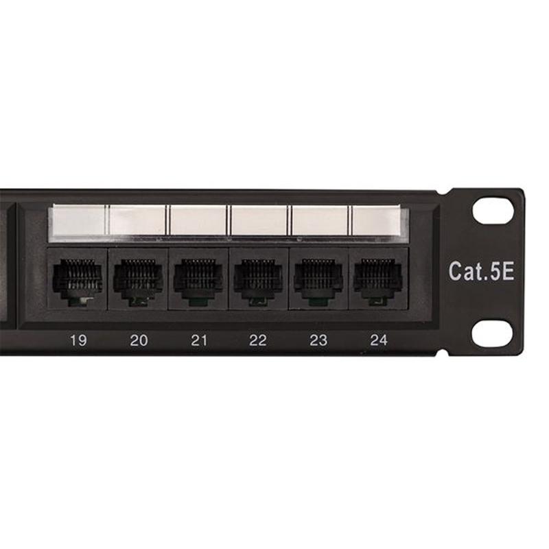 Патч-панель TERACOM PRO 19' Cat.5E 1U неэкранир. UTP 24 порта RJ-45 Dual IDC с органайзером | TRP-PPNL-5EUTP-C1U24 | EKF — миниатюра 12