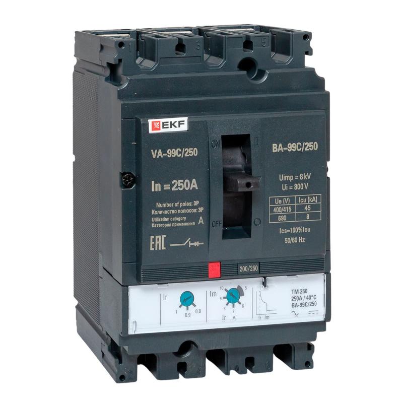 Выключатель автоматический ВА-99C (Compact NS) 250/250А 3P 45кА EKF PROxima | mccb99C-250-250 | EKF — EKF