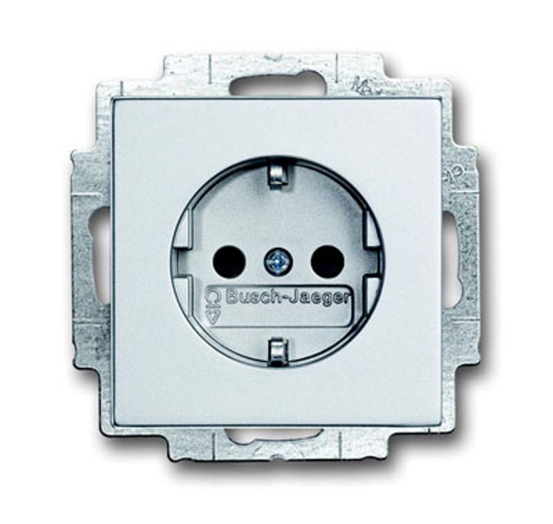 Розетка SCHUKO 16А 250В, с LED подсветкой, future/solo, серебристо-алюминиевый | 2013-0-5293  | 2CKA002013A5293 | ABB — ABB