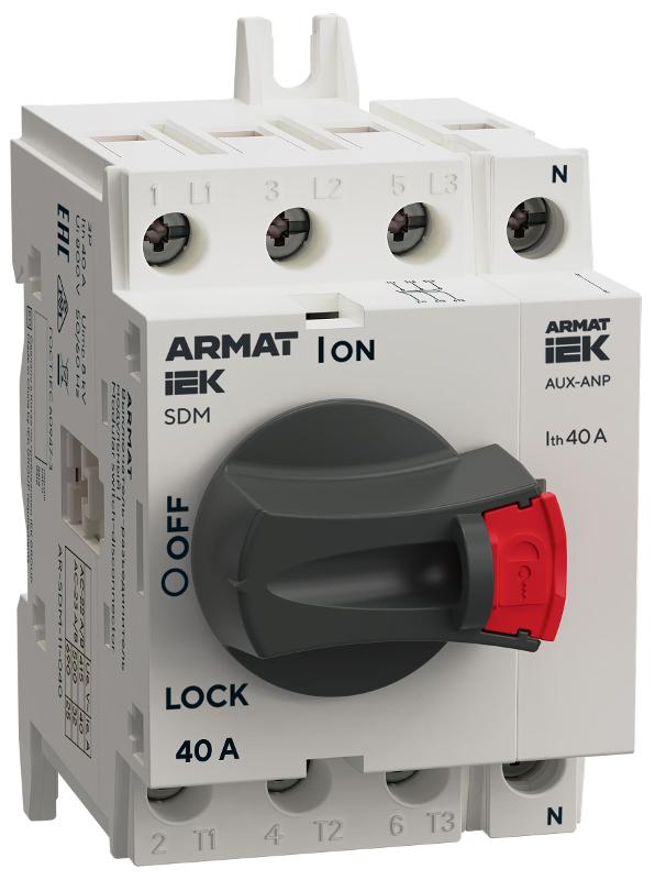 Полюс нейтральный для ARMAT SDM 40А | AR-SDM-AUX-ANP-040 | IEK — миниатюра 2