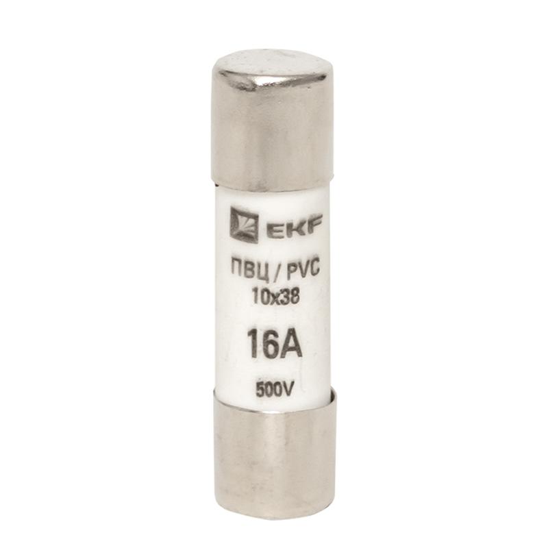 Плавкая вставка цилиндрическая ПВЦ (10х38) 16А | pvc-10x38-16 | EKF — миниатюра 2