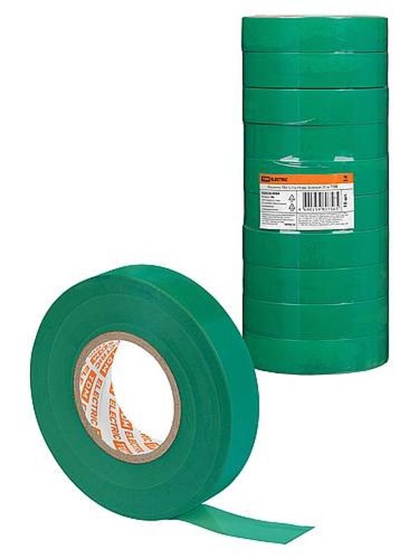 Изолента ПВХ 0,15х19 мм Зеленая 25 м | SQ0526-0084 | TDM — TDM ELECTRIC