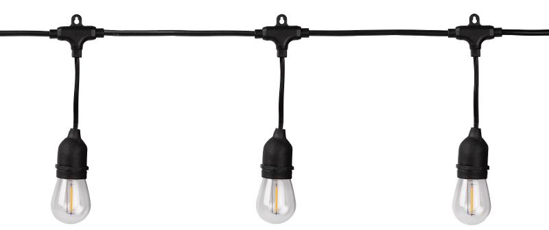 Гирлянда нить Филамент, ERABL-FIL1 4,5 м, длина провода 60 см, 10 LED, теплый белый, E27, каучук, 220В, IP44 | Б0056017 | ЭРА — миниатюра 4