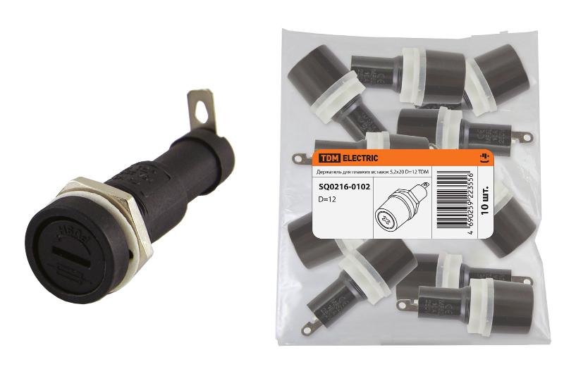 Держатель для плавких вставок ДПВ 5х20 D=12 | SQ0216-0102 | TDM — TDM ELECTRIC