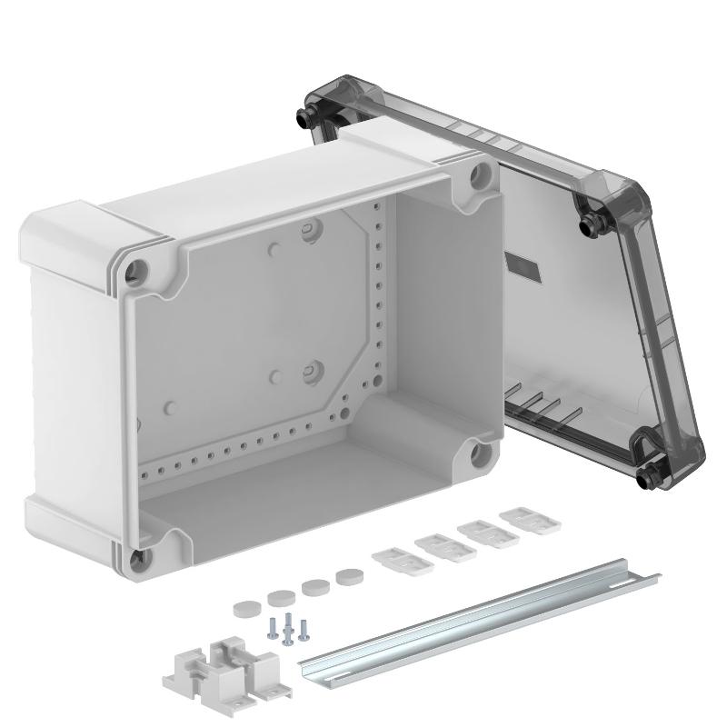 Распределительная коробка X25C, IP 67, 286x202x126 мм,сплошная стенка, прозрачная крышка, DIN-рейка | 2005572 | OBO Bettermann — OBO Bettermann