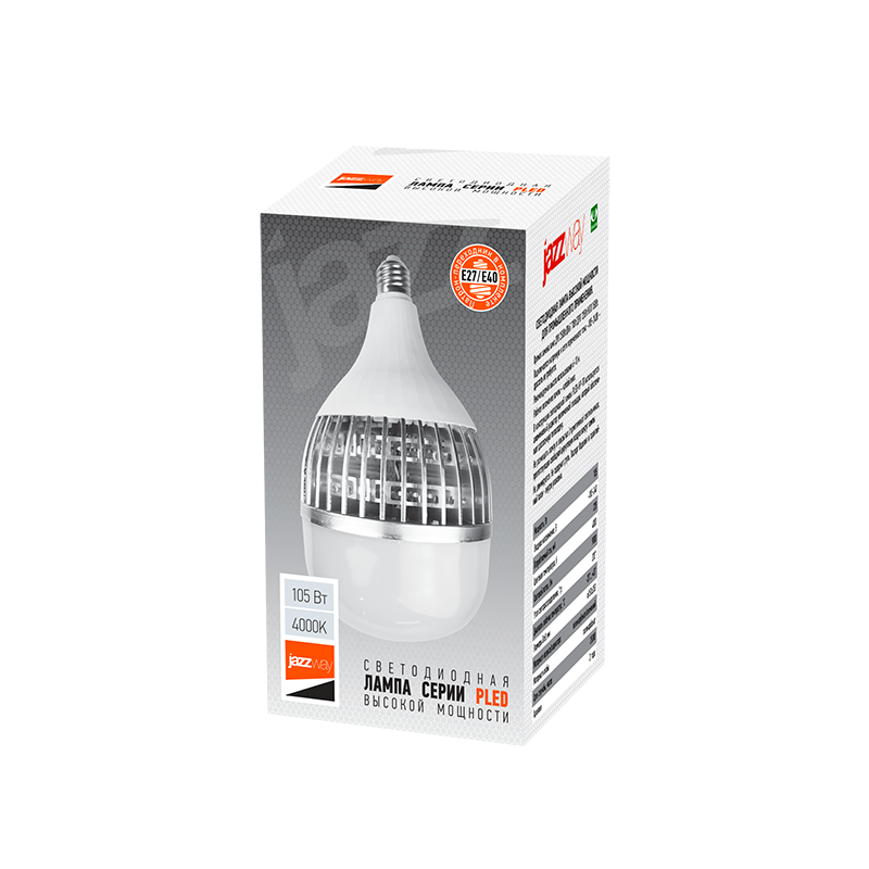Лампа светодиодная промышленная PLED-HP-TR150 105w 4000K 9000Lm E27/E40(переходник в компл.) | .5036246 | JAZZWAY — миниатюра 2