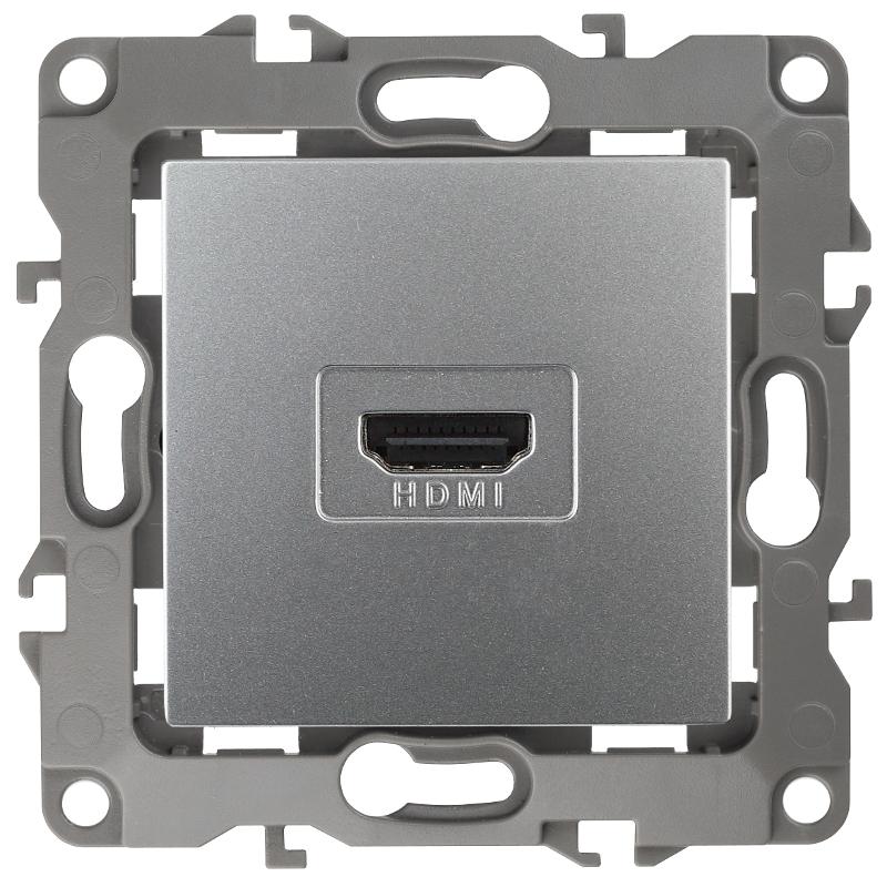 Розетка HDMI 12-3114-03  ,  алюминий  |Б0027483 | ЭРА — миниатюра 1
