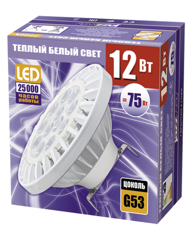 Лампа светодиодная LED 12Вт G53 220В 3000К PLED-AR111 отражатель (рефлектор) | 1036155 | Jazzway — миниатюра 2