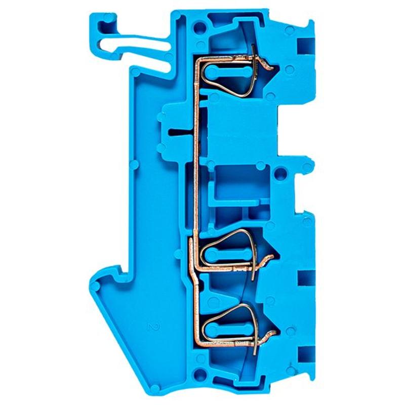 Колодка клеммная пружинная JXB-ST-2.5 28А 3 вывода синяя EKF | plc-jxb-st-2.5-3-blue | EKF — миниатюра 13