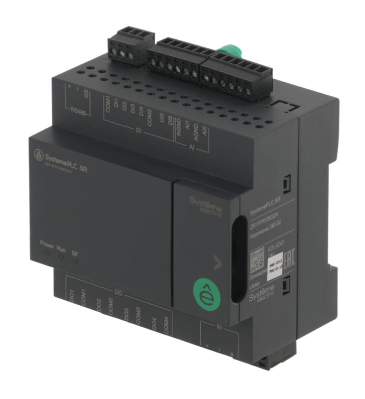 Интеллектуальное реле SR1; 24 VDC; 12 IO: 6 DI, 4 DO (реле); 2 AI; 1xRS485 | ZR1PP00BD2A | SE — миниатюра 5