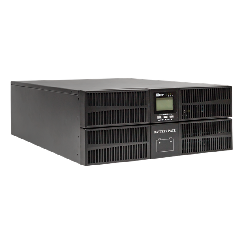 ИБП дв. преобразования для монтажа в стойку SW900G4 10 кВА/10кВт ,1фз ,230В, c АКБ 16 х 12В_9Ач | SW901G4-RT-B | EKF — EKF
