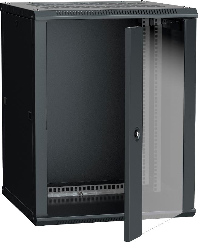 Шкаф LINEA W 12U 600x600 мм дверь стекло, RAL9005 | LWR5-12U66-GF | ITK — ITK