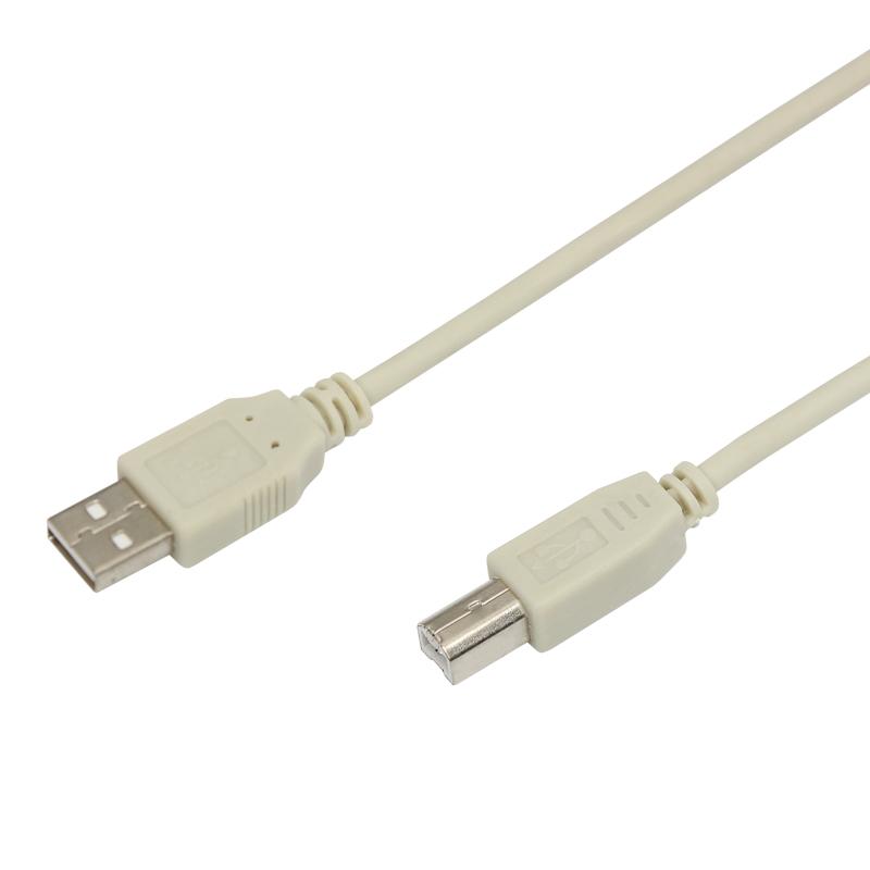 Шнур USB-B (male) штекер - USB-A (male) штекер, длина 1,8 метра (PE пакет) | 18-1104 | REXANT — REXANT