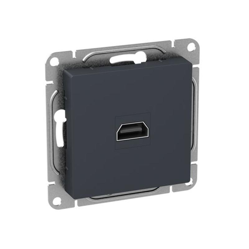 Механизм розетки HDMI, графит Эпика  |UP1-SOG-HDMI| EKF — миниатюра 3