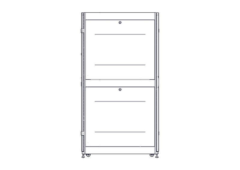 Шкаф Systeme Electric, серия Uniprom, 42U-600/1070, боковые панели 4шт, черный | UR3100 | SE — миниатюра 4