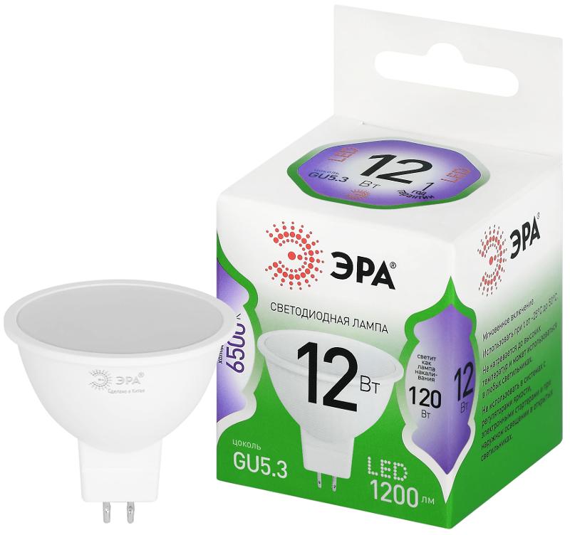 Лампа светодиодная GREEN LINE LED MR16-12W-865-GU5.3 GL GU5.3 12 Вт софит холодный свет | Б0067062 | ЭРА — ЭРА (Энергия света)