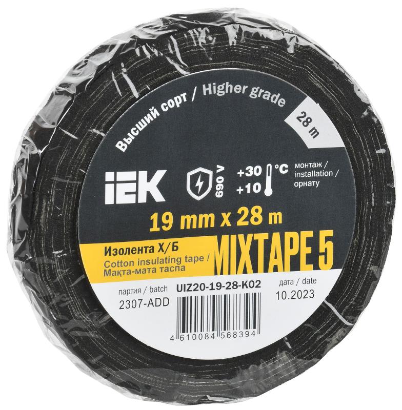 Изолента Х/Б MIXTAPE 5 19мм 28м  | UIZ20-19-28-K02 | IEK — IEK (ИЭК)