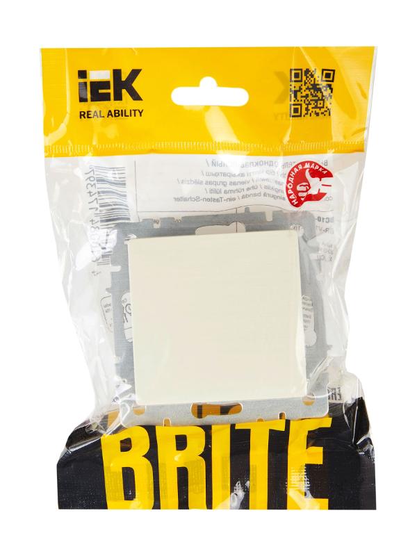 BRITE Выключатель 1-клавишный 10А ВС10-1-0-БрКр бежевый | BR-V10-0-10-K10 | IEK — миниатюра 6