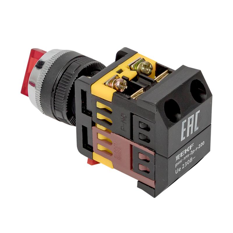 Переключатель ANC-22 2P красный с подсветкой 220В NO+NC EKF PROxima | psw-ans-2p-r-220 | EKF — миниатюра 8