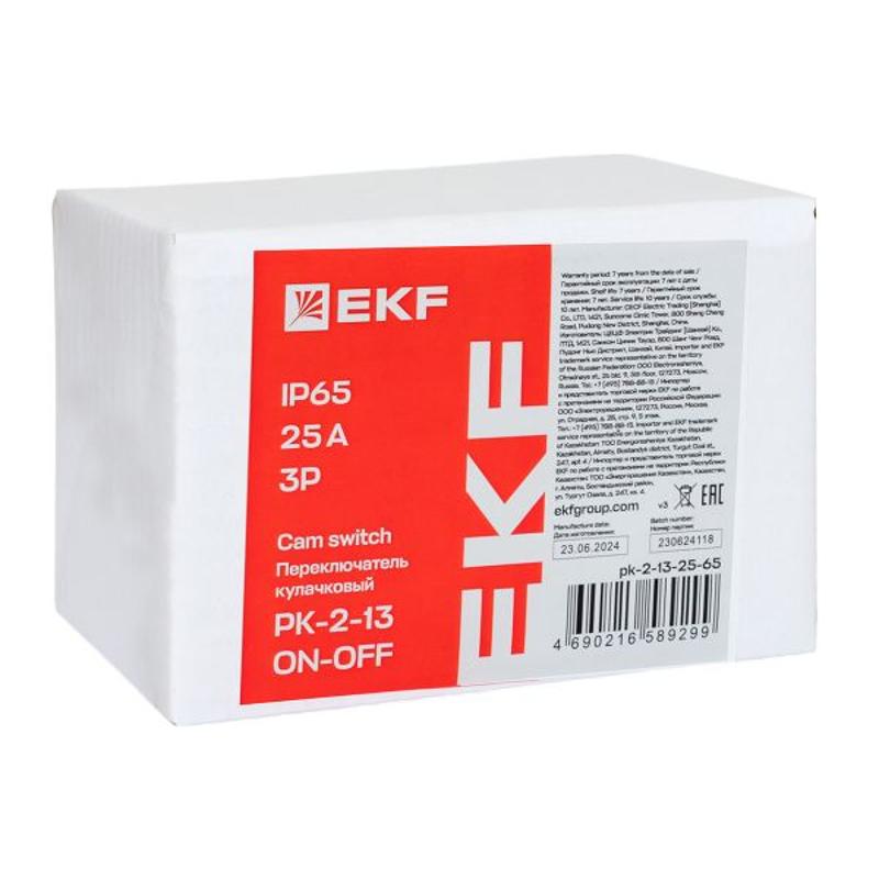 Переключатель кулачковый ПК-2-13 25А 3P «ВКЛ-ВЫКЛ» IP65 | pk-2-13-25-65 | EKF — миниатюра 9