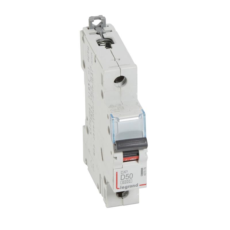 Выключатель автоматический  однополюсный DX3 6000 50А D 10кА | 407976 | Legrand — Legrand