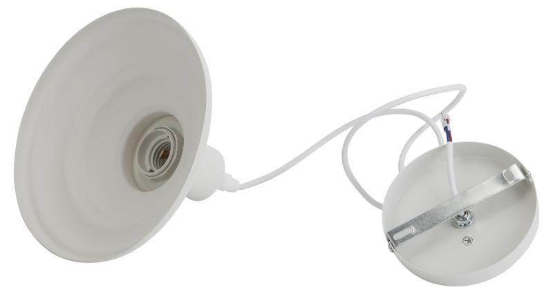 Светильник подвесной PL4 WH металл, E27, max 60W, d203 мм, шагрень белый | Б0037451 | ЭРА — миниатюра 3