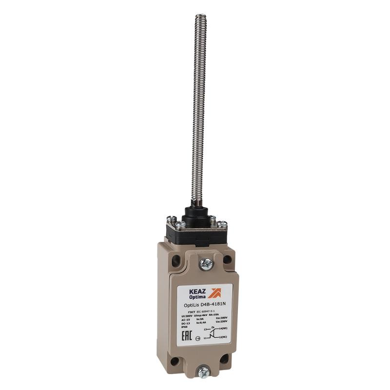 Выключатель концевой OptiLiS D4B-4181N пружина спиральная EN 50041 XCKJ108H29 | 365335 | КЭАЗ — КЭАЗ (Курский электроаппаратный завод)