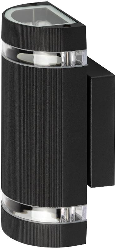 Светильник уличный настенный  «Адрия» GBW-102-BL-0230 230В 2хGU10 IP54 вверх/вниз черный | Б0069595 | ЭРА — ЭРА (Энергия света)