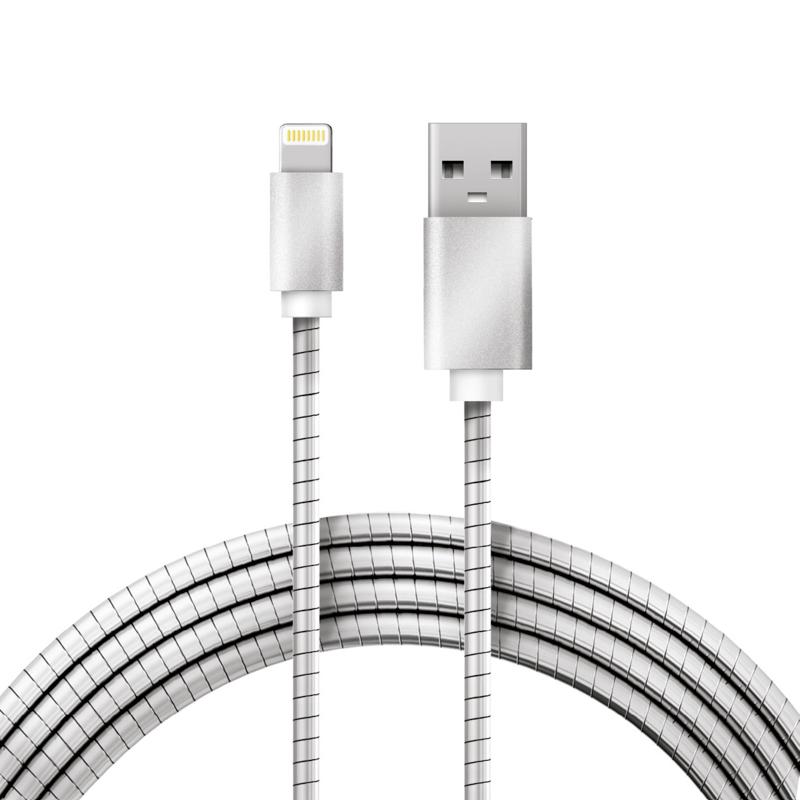 Кабель REXANT USB-Lightning 2 A, 1 м, матовая сталь |18-7057 | REXANT — REXANT