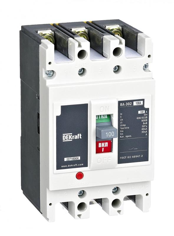 Авт. выкл. 3P 50А 25кА 5In ВА-302 L | 22707DEK | DEKraft — DEKraft
