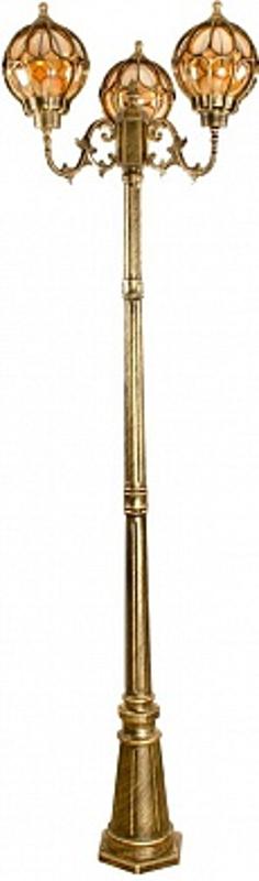 Светильник садово-парковый PL3809 3*60W 230V E27 600*600*2310мм черное золото (столб 2,29M) | 11390 | FERON — Feron