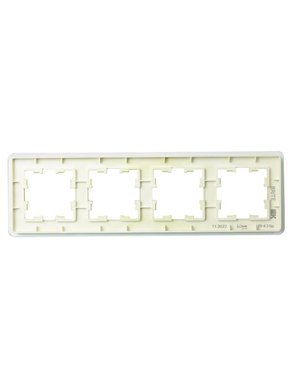 BRITE Рамка 4-ая РУ-4-2-Бр стекло эко грин RE | BR-M42-G-41-K06 | IEK — миниатюра 2